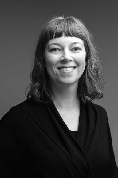 Black and white profile photo of Emelie Rydén